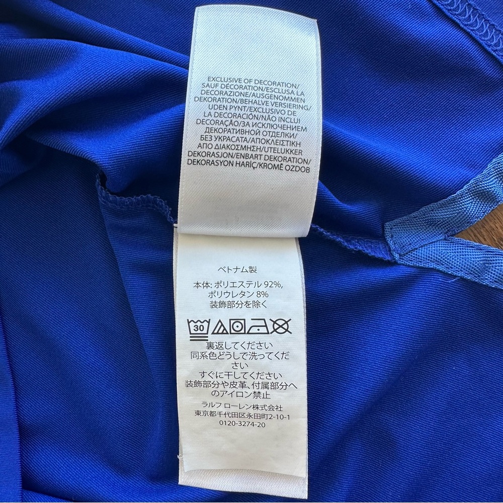 Polo by Ralph Lauren Blue Short-Sleeve Performance Polo Red Logo Boys Size M - Picture 14 of 16